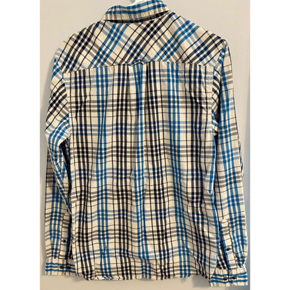The North Face Mens Lightweight Button Down Casual Shirt White Blue Black Small - Picture 5 of 7